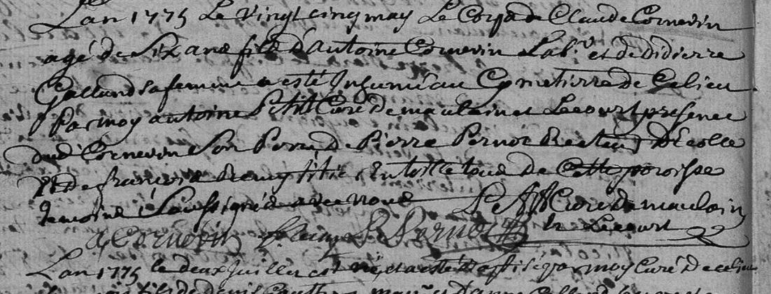 Deces Claude Cornevin 25 Mai 1775.jpg